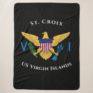 US Jungfrau Islands Flag St. Croix USVI Tropical Sherpadecke