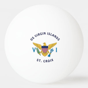 US Jungfrau Islands Flag St. Croix USVI Tropical Tischtennisball