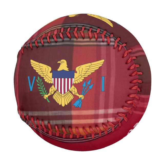 US Jungfrau Islands Flag St. Thomas USVI Baseball (Vorne Rechts)