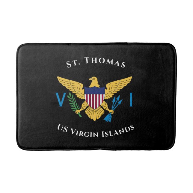 US Jungfrau Islands Flag St. Thomas USVI Tropical Badematte (Vorderseite)