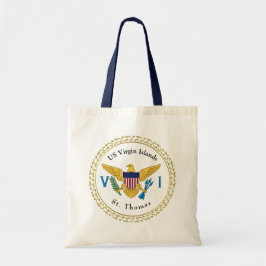 US Jungfrau Islands Flag St. Thomas USVI Tropical Jumbo Stoffbeutel