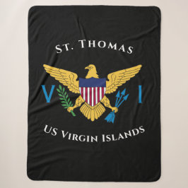US Jungfrau Islands Flag St. Thomas USVI Tropical Sherpadecke