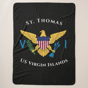 US Jungfrau Islands Flag St. Thomas USVI Tropical Sherpadecke