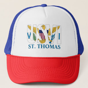 US Jungfrau Islands Flag St. Thomas USVI Truckerkappe