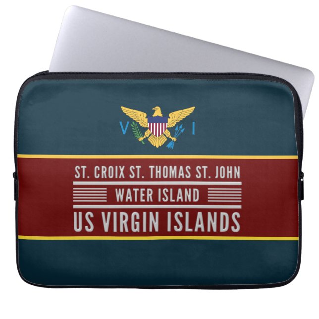 US Jungfrau Islands Flag USVI St. Croix St. Thomas Laptopschutzhülle (Vorderseite)