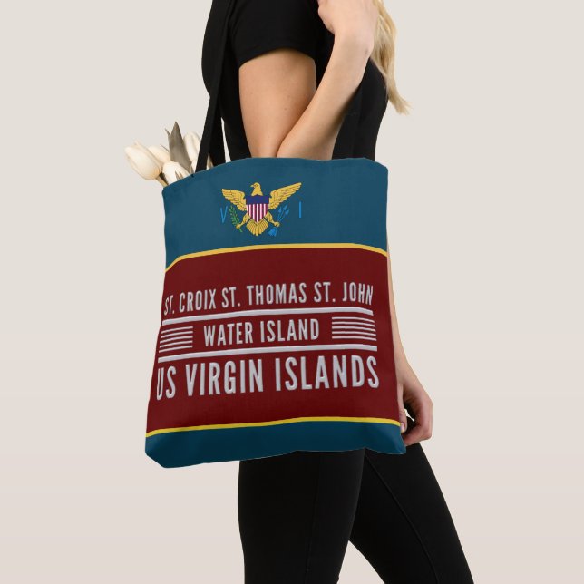 US Jungfrau Islands Flag USVI St. Croix St. Thomas Tasche (Von Nahem)