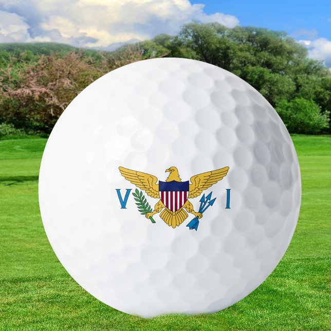 US Jungfrau Islands Golf Balls, Staatsflagge /Patr Golfball (Von Creator hochgeladen)