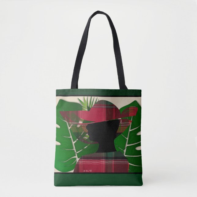 US Jungfrau Islands St. Croix Madras Tropical Palm Tasche (Vorderseite)