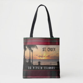 US Jungfrau Islands St Croix Sunset Madras Tasche