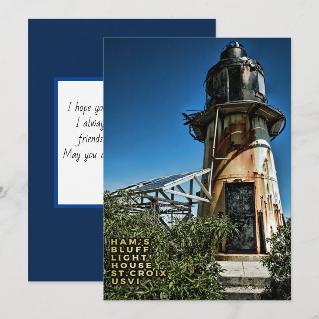 US Jungfrau Islands St. Croix USVI Light House Karte (Vorne/Hinten)