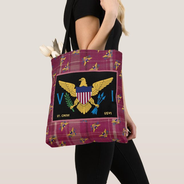US Jungfrau Islands St Croix USVI Madras Custom Tasche (Von Nahem)