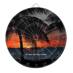 US Jungfrau Islands St Croix USVI Sunset Custom Dartscheibe