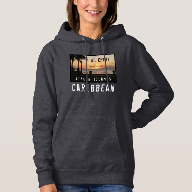 US Jungfrau Islands St. Croix USVI Sunset Tropical Hoodie (Vorderseite)
