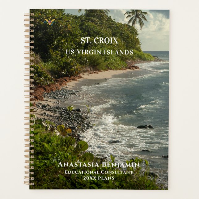 US Jungfrau Islands St. Croix USVI Tropical Custom Planer (Vorderseite)