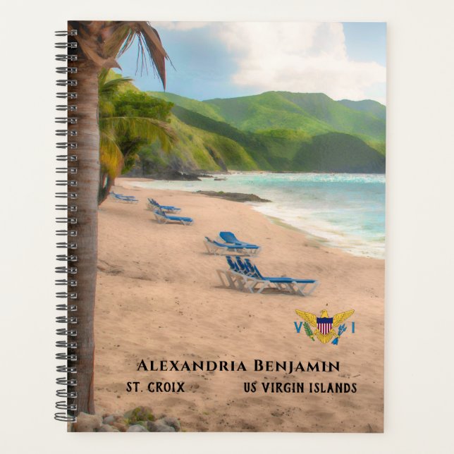 US Jungfrau Islands St. Croix USVI Tropical Custom Planer (Vorderseite)
