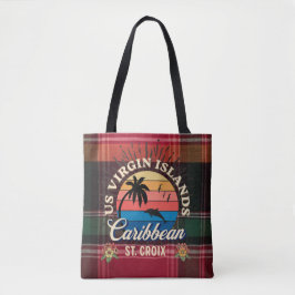US Jungfrau Islands St. Croix USVI Tropical Madras Tasche