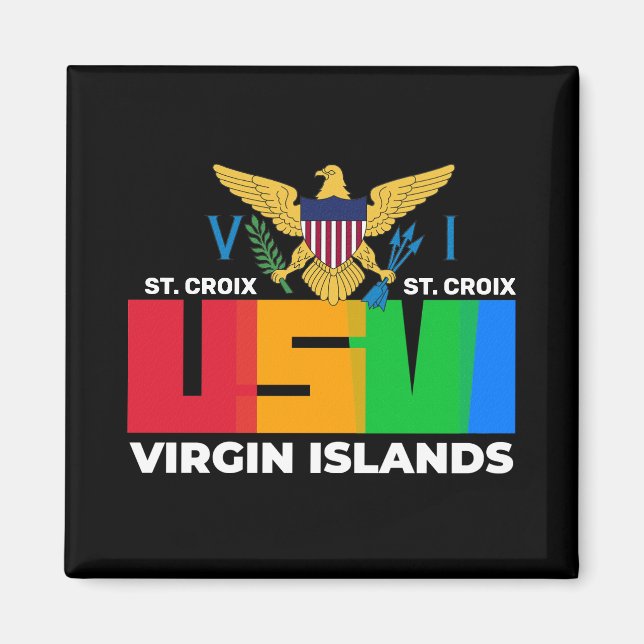 US Jungfrau Islands St. Croix USVI Tropical Magnet (Vorne)