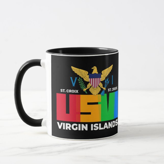 US Jungfrau Islands St. Croix USVI Tropical Tasse (Links)