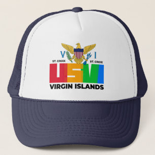 US Jungfrau Islands St. Croix USVI Tropical Truckerkappe