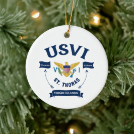 US Jungfrau Islands St Thomas Thomian USVI Keramik Ornament