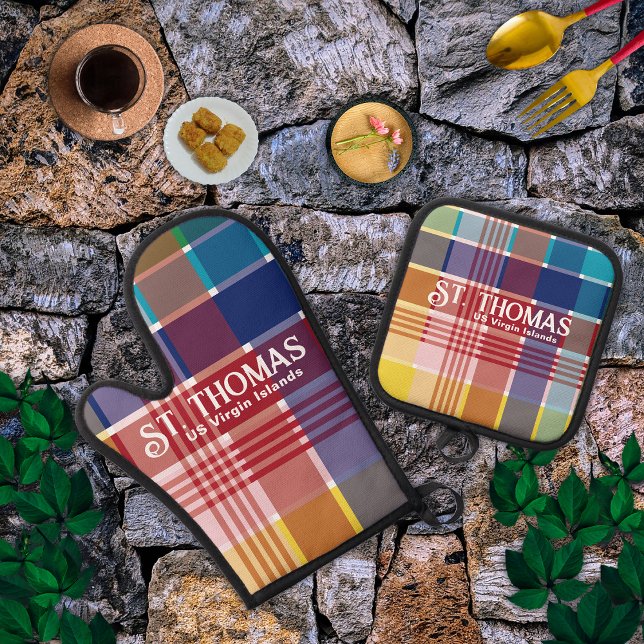 US Jungfrau Islands St. Thomas USVI Madras Ofenhandschuh (Von Creator hochgeladen)