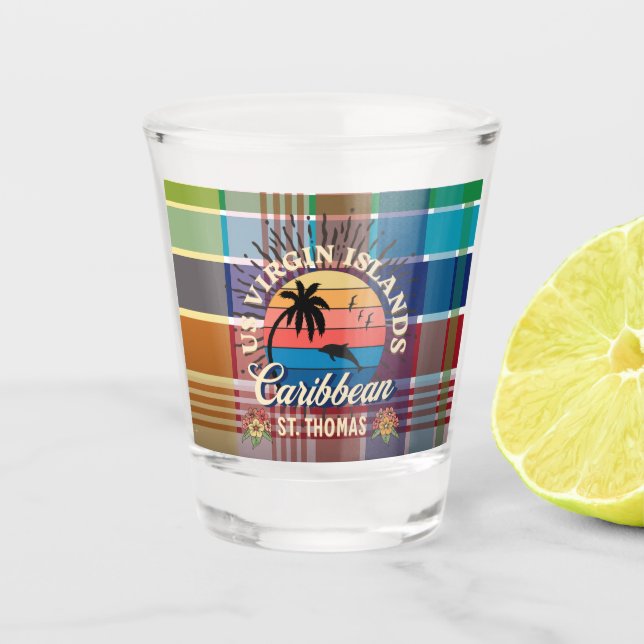 US Jungfrau Islands St. Thomas USVI Schnapsglas (Vorderseite)