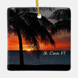 US Jungfrau Islands Sunset St Croix USVI Weihnacht Keramikornament