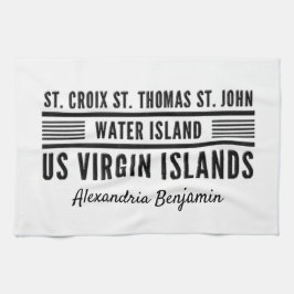 US Jungfrau Islands USVI Caribbean Name Geschirrtuch