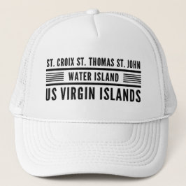 US Jungfrau Islands USVI Caribbean Tropical Truckerkappe