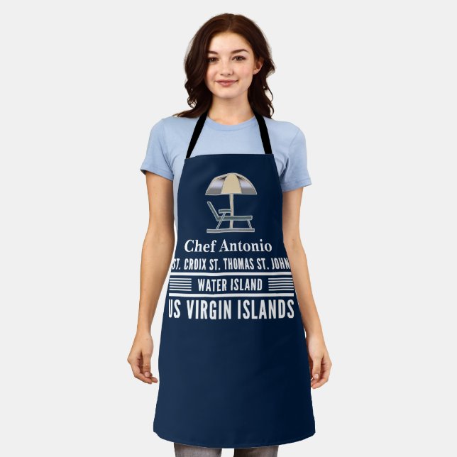 US Jungfrau Islands USVI Karibik Persönliche Bezie Schürze (Getragen)