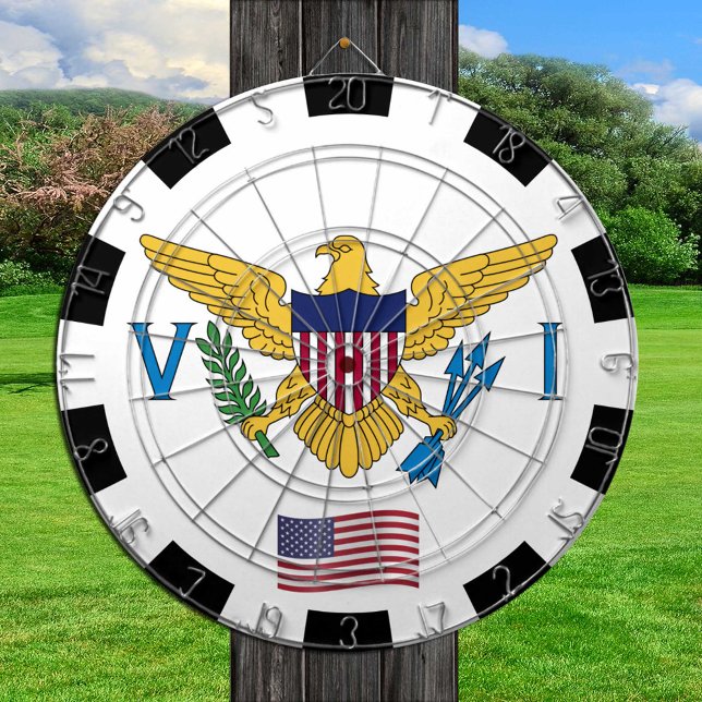 US-Jungfrauen Dartboard & Flag / Spielbrett Dartscheibe (Von Creator hochgeladen)