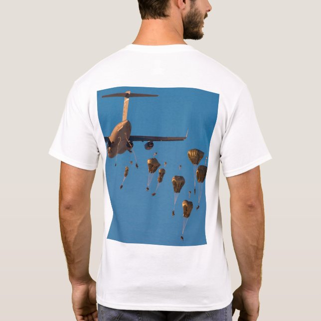 US-KAMPFPLATZ - US-Im Flugzeug T-Shirt (Rückseite)