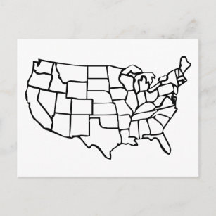 US-Karte Postkarte