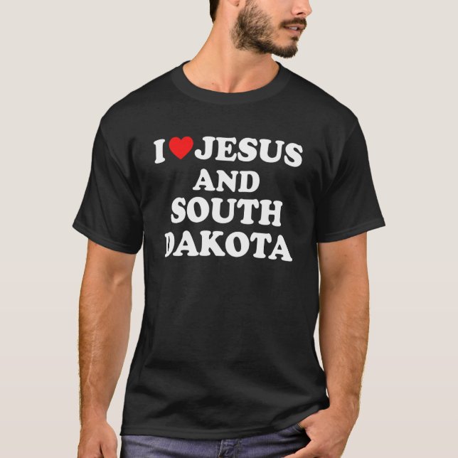 US-Karte stolz Christlich I Liebe Jesus and South  T-Shirt (Vorderseite)