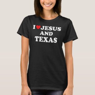 US-Karte stolz Christlich I Liebe Jesus und Texas  T-Shirt