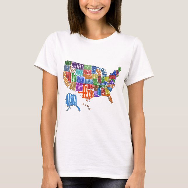 US-KARTE T-Shirt (Vorderseite)