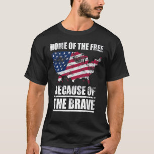 US-Karte Zuhause des freien wegen des tapferen Ame T-Shirt