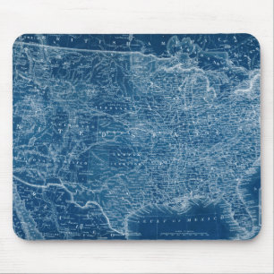 US-Karten-Plan Mousepad