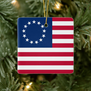 US-Kreisflagge der Sterne, Amerikanische Flagge, B Keramikornament