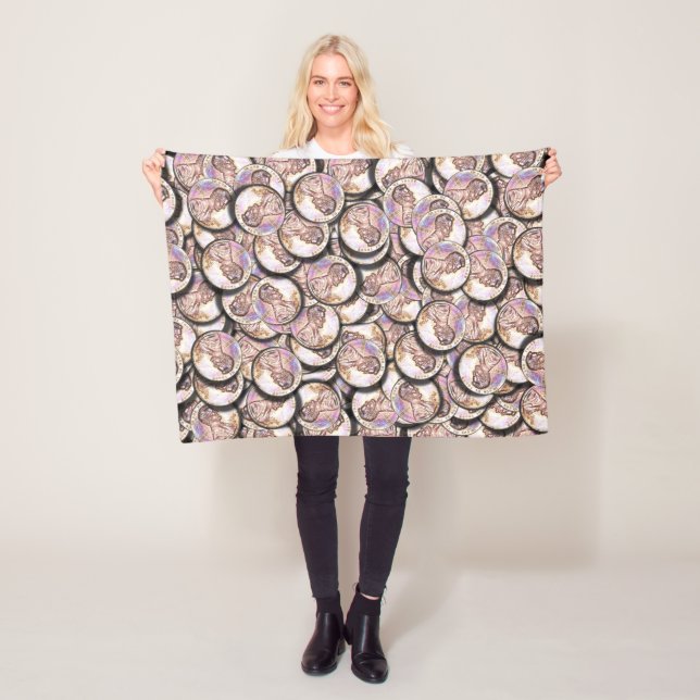 US-Kupfer-Pennies Fleecedecke (Beispiel)