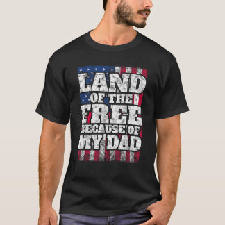 US-Land der Freie wegen meines Vaters militärische T-Shirt