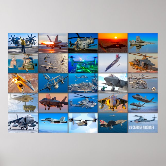 US-LUFTFAHRZEUG "MONTAGE" POSTER (Vorne)