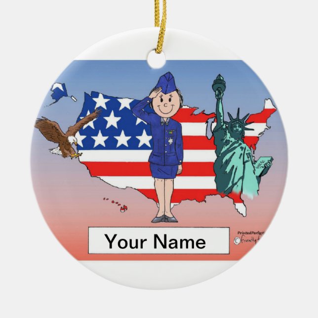 US-Luftwaffe - Frauen Keramik Ornament (Vorne)