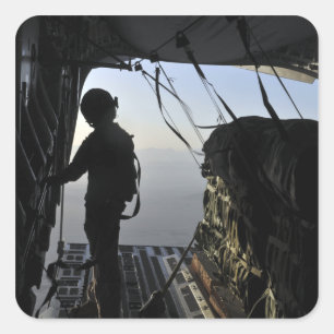 US-Luftwaffe loadmaster Quadratischer Aufkleber