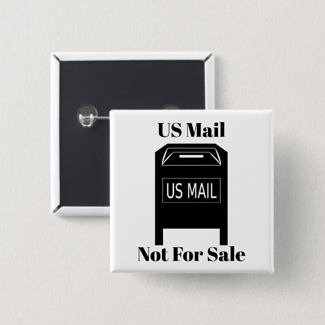 US Mail nicht zum Verkauf Button (Vorne & Hinten)