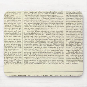 US-Mais, Weizen und Hafer, 1870-1891 2 Mousepad