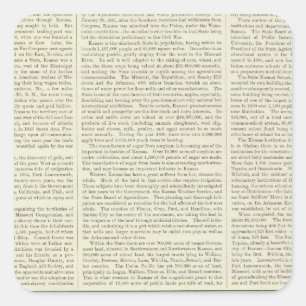 US-Mais, Weizen und Hafer, 1870-1891 Quadratischer Aufkleber