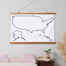 US Map Blank Kontur United Staaten