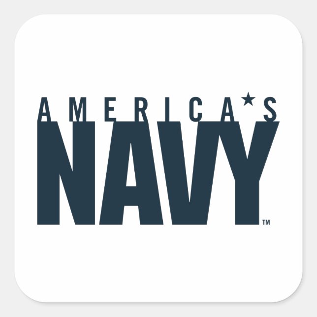 US-Marine | Amerikas Marine Quadratischer Aufkleber (Vorderseite)
