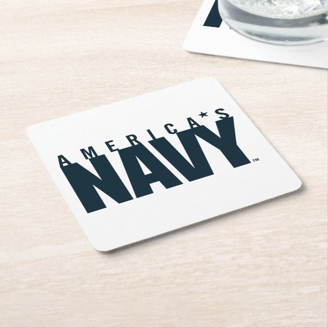 US-Marine | Amerikas Marine Rechteckiger Pappuntersetzer (angewinkelt)